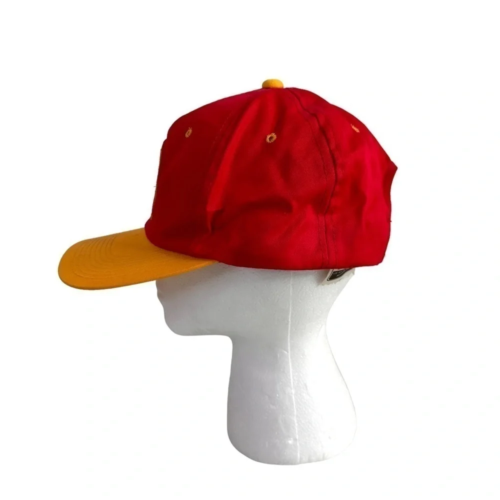Vintage Houston Rockets Hat Cap Adjustable Snapback Red Yellow